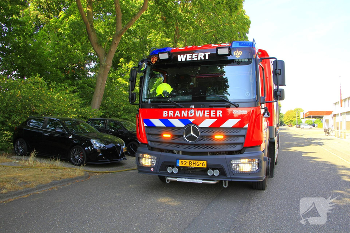 Brand in berm snel geblust