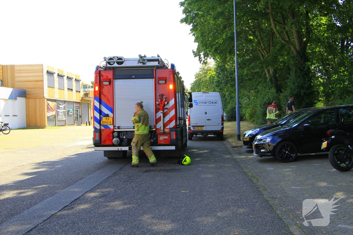 Brand in berm snel geblust