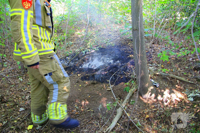 Brand in berm snel geblust