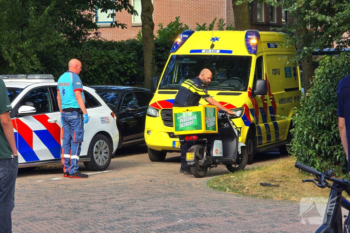 Aanrijding tussen fatbike en bezorgscooter