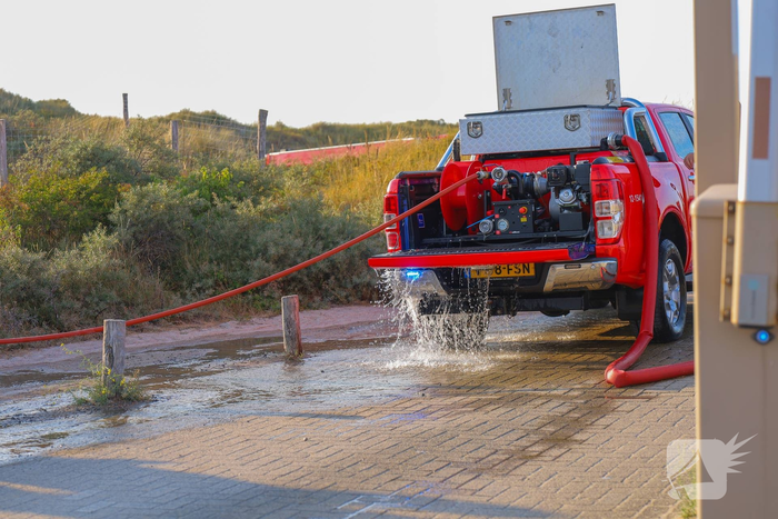 Grote inzet van hulpdiensten bij duinbrand nabij camping