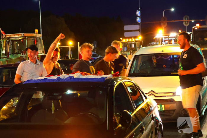 Actie tegen stikstofplannen met lange stoet