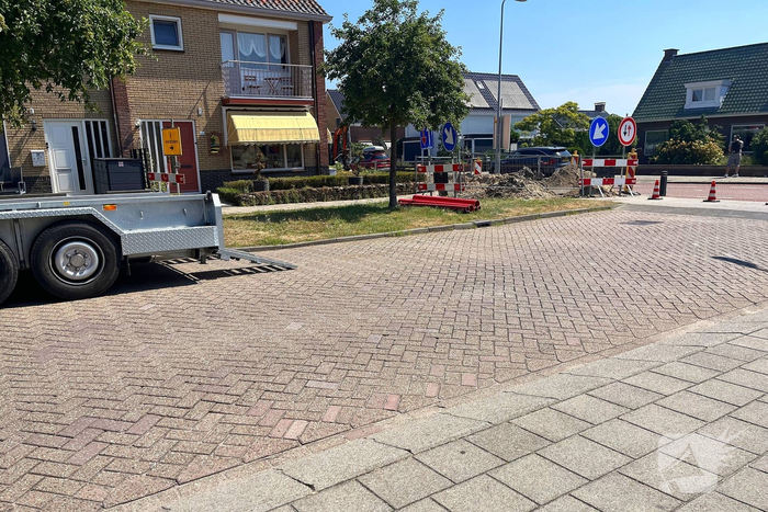Gaslekkage door breuk in leiding