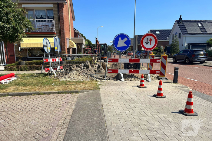 Gaslekkage door breuk in leiding