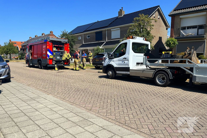 Gaslekkage door breuk in leiding