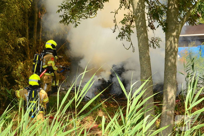 Flinke bermbrand veroorzaakt rookontwikkeling