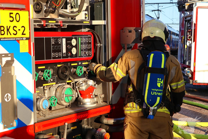 Brand in trein leidt tot grote inzet van hulpdiensten