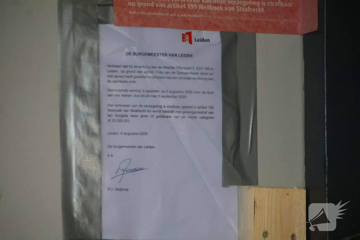 Woning vier weken gesloten na explosie en meerdere geweldsincidenten