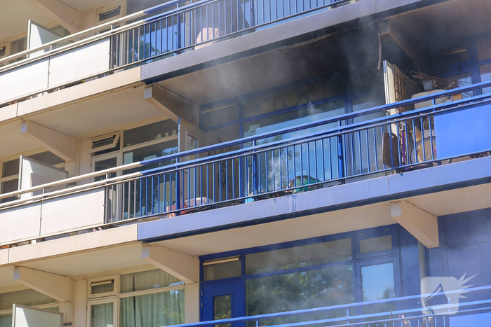 Brand in flat beperkt tot balkon
