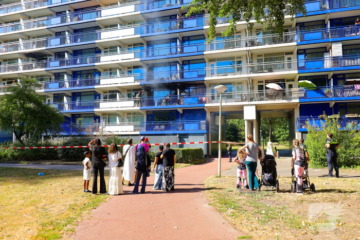 Brand in flat beperkt tot balkon