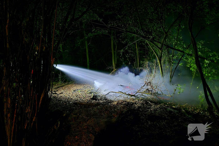 Brandweer snel ter plaatse bij bosbrand