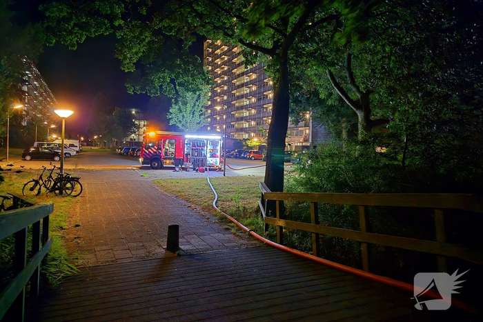Brandweer snel ter plaatse bij bosbrand