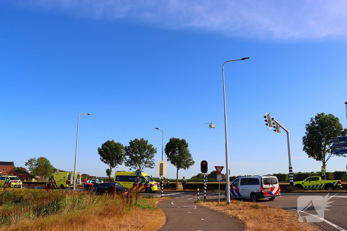 Traumahelikopter ingezet na fietsongeval