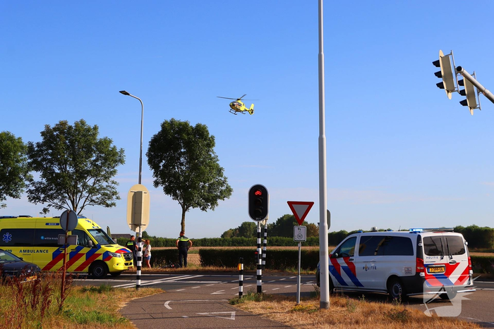 Traumahelikopter ingezet na fietsongeval