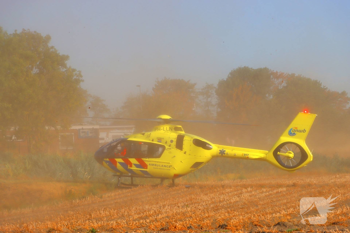 Traumahelikopter ingezet na fietsongeval