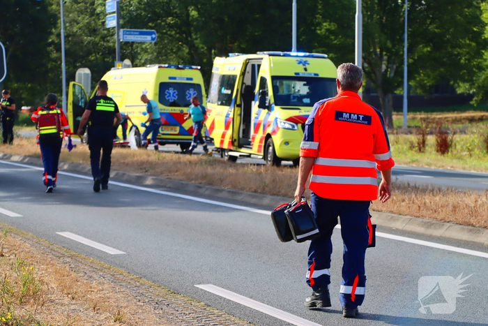 Traumahelikopter ingezet na fietsongeval