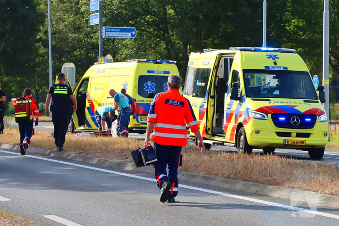 Traumahelikopter ingezet na fietsongeval