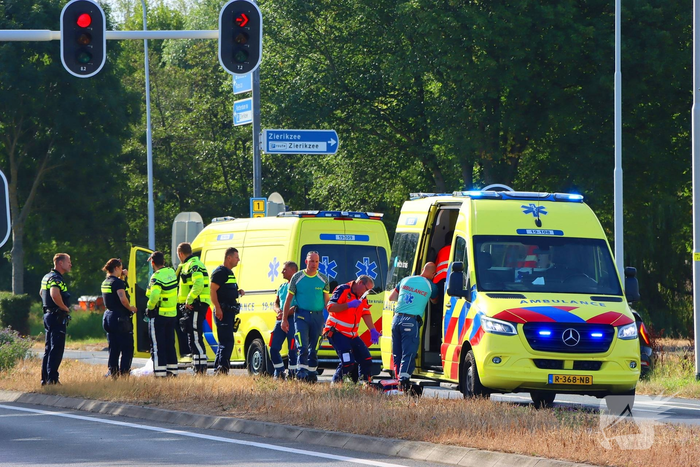 Traumahelikopter ingezet na fietsongeval