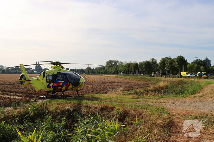 Traumahelikopter ingezet na fietsongeval