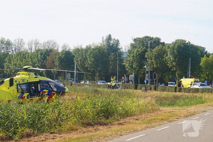 Traumahelikopter ingezet na fietsongeval
