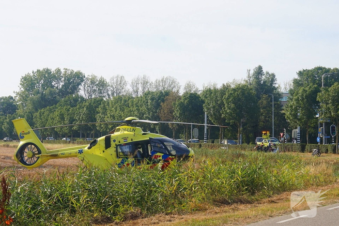 Traumahelikopter ingezet na fietsongeval
