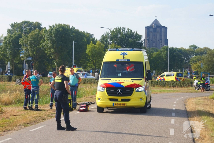 Traumahelikopter ingezet na fietsongeval