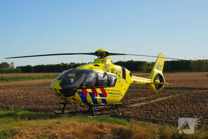 Traumahelikopter ingezet na fietsongeval