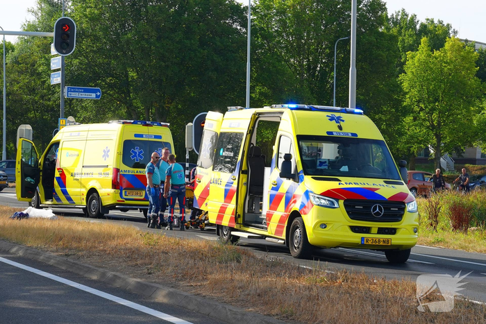 Traumahelikopter ingezet na fietsongeval