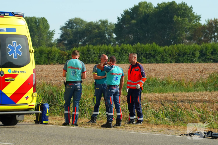 Traumahelikopter ingezet na fietsongeval