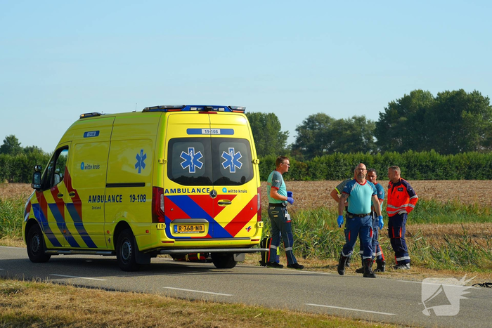 Traumahelikopter ingezet na fietsongeval