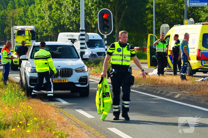 Traumahelikopter ingezet na fietsongeval