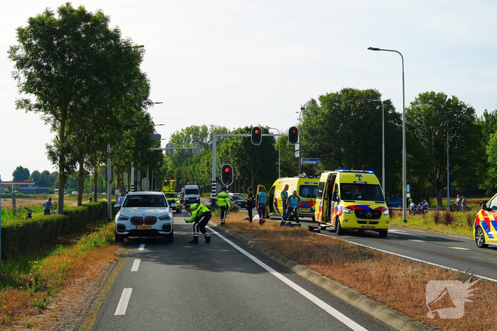 Traumahelikopter ingezet na fietsongeval
