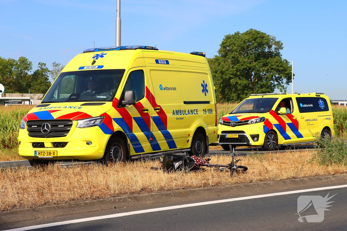 Traumahelikopter ingezet na fietsongeval