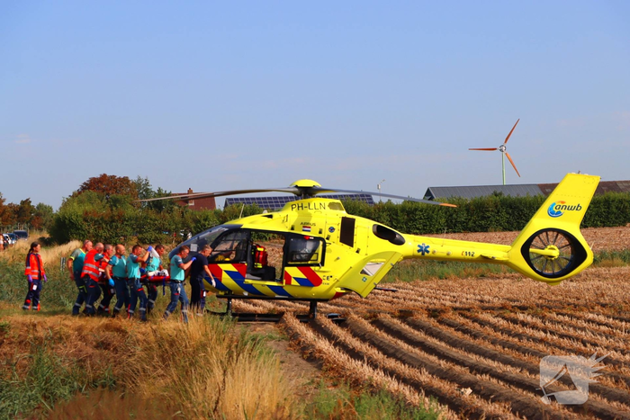 Traumahelikopter ingezet na fietsongeval