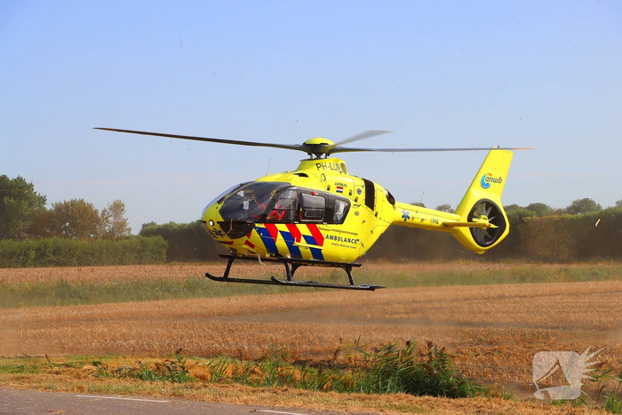 Traumahelikopter ingezet na fietsongeval