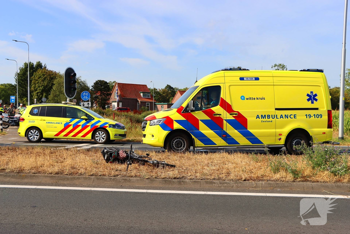 Traumahelikopter ingezet na fietsongeval