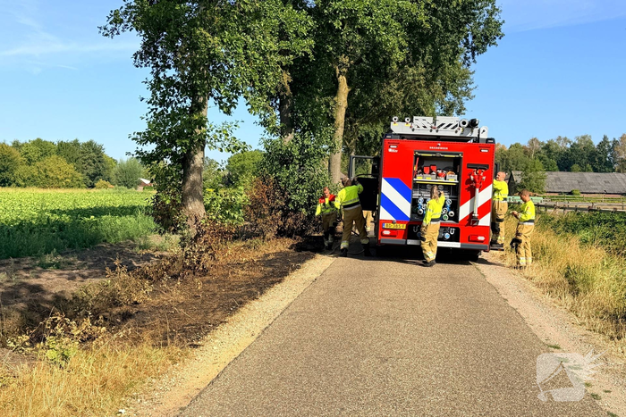 Brand in berm geblust