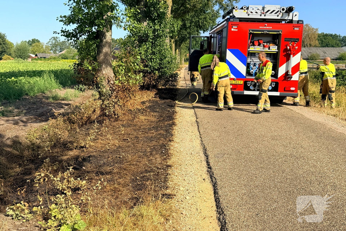 Brand in berm geblust