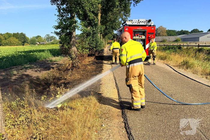 Brand in berm geblust