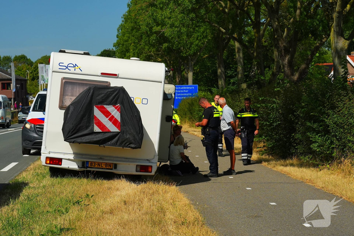 Motor en auto betrokken bij ongeval