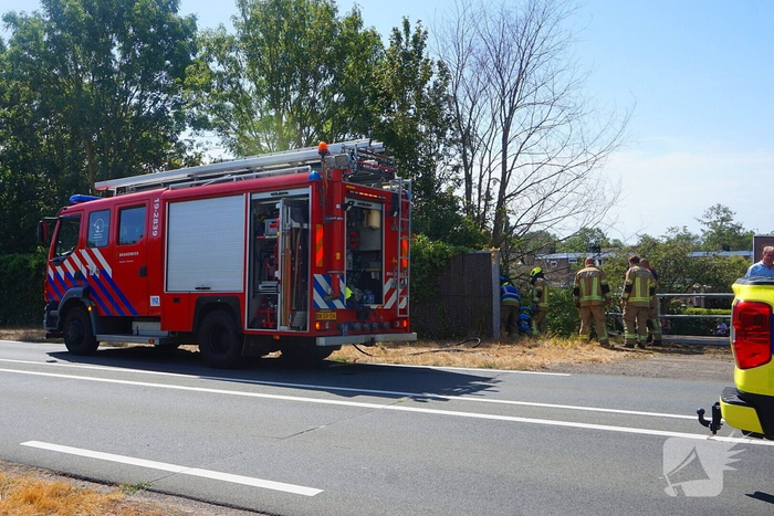 Motor en auto betrokken bij ongeval