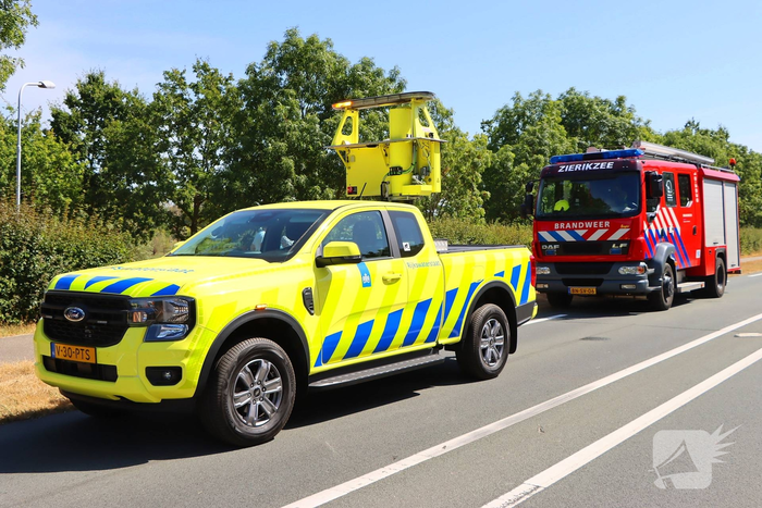 Motor en auto betrokken bij ongeval
