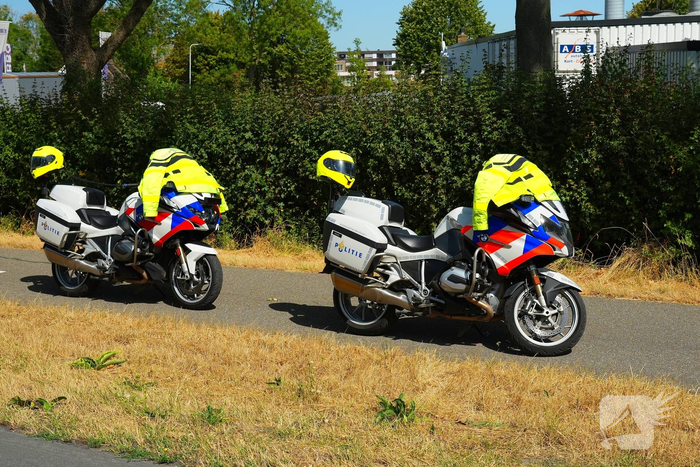 Motor en auto betrokken bij ongeval