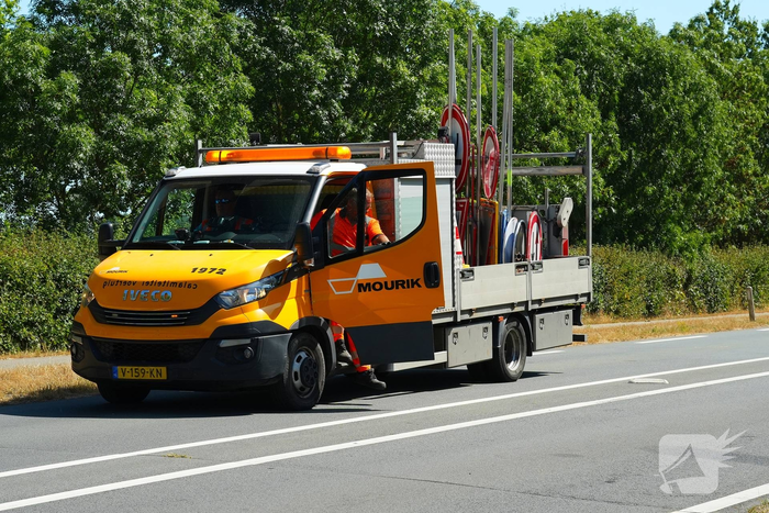 Motor en auto betrokken bij ongeval