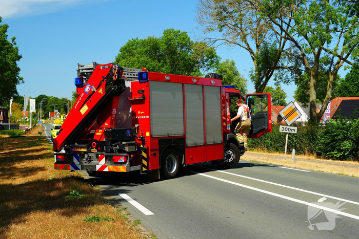 Motor en auto betrokken bij ongeval