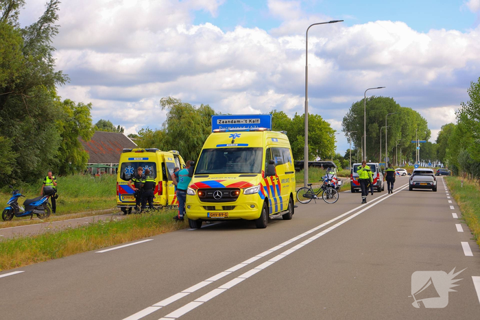 Fietser gewond bij aanrijding met scooter