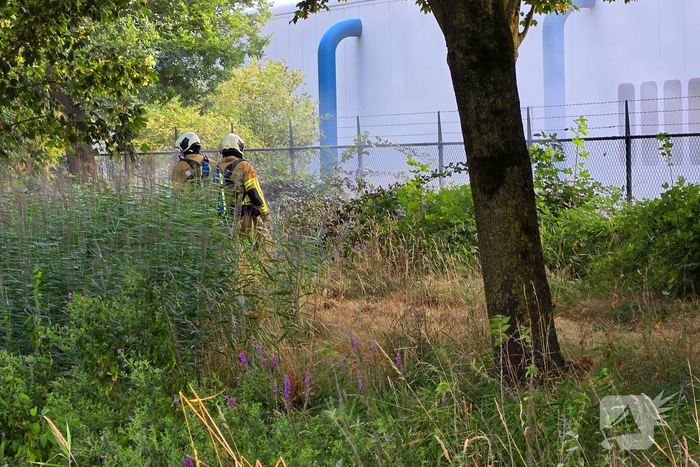 Medewerkers starten blussing rietbrand