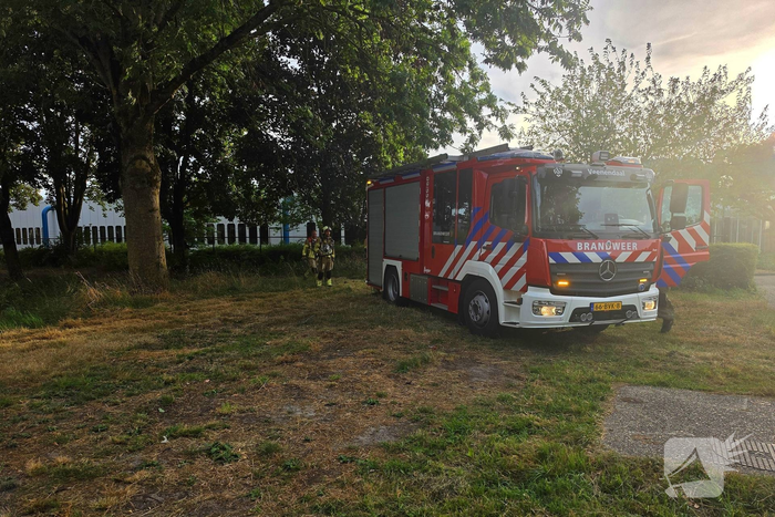 Medewerkers starten blussing rietbrand