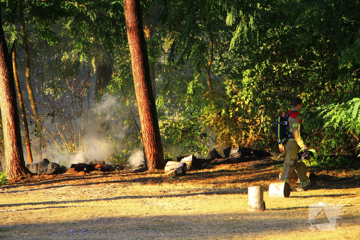 Drone team ingeschakeld bij bosbrand