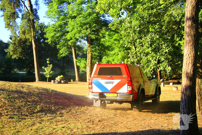 Drone team ingeschakeld bij bosbrand